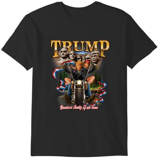 Discover Trump Greatest Rally Of All Time Motorcycle On Back  gifts T-Shirts