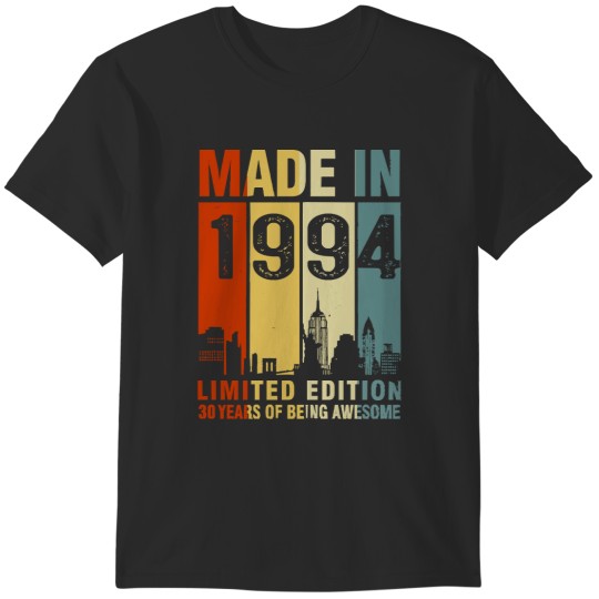 Discover 1994 30th Birthday Gift Made In 1994 30th Birthday 30 Years Old T-Shirts