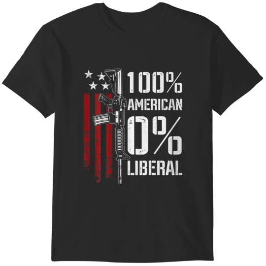 Discover 100 american 0 liberal funny pro on back T-Shirts