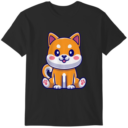 Discover Cute Shiba Inu Sitting Cartoon Cute Shiba Inu Sitting Cartoon T-Shirts
