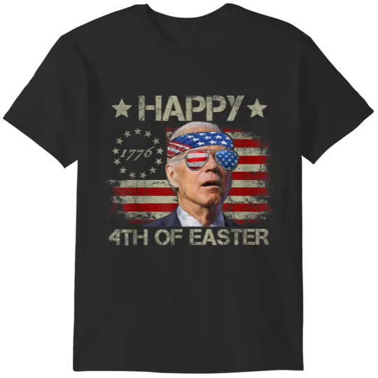Discover Funny Joe Biden 4th Of July Happy 4th Of Easter Us Flag Men  gifts T-Shirts