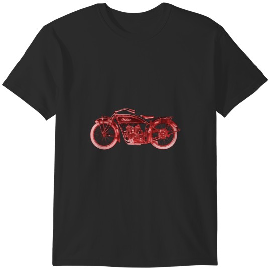 Discover Vintage Indian Scout Motorcycle Print T-Shirts