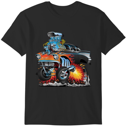 Discover Classic hot rod 57 gasser drag racing muscle car cartoon T-Shirts