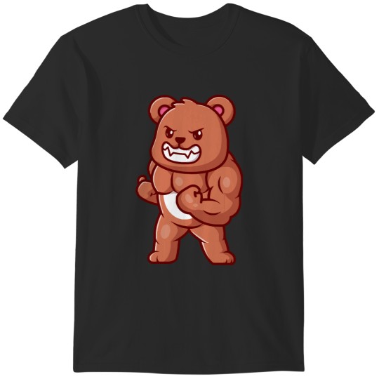 Discover Cute Bear Muscular Cartoon Cute Bear Muscular Cartoon T-Shirts