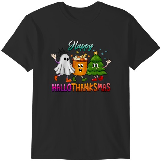 Discover Hallothanksmas Happy Hallothanksmas T-Shirts