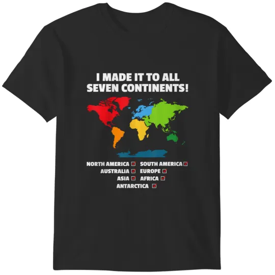 Discover world traveler seven continents 7 continents club white T-Shirts