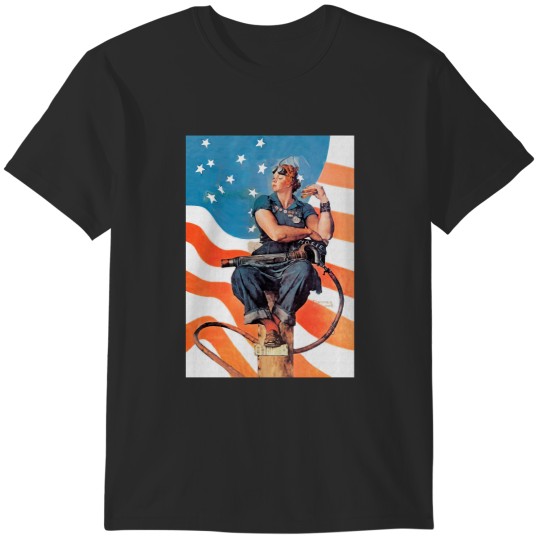 Discover Mens Womens Rosie The Riveter By Norman Rockwell Cute Graphic Gifts T-Shirts