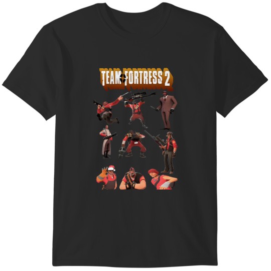 Discover Team fortress all characters classes with tf logo classic t shirt T-Shirts