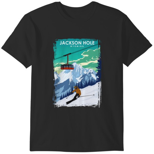 Discover Jackson Hole Wyoming Travel Poster Photographic Print T-Shirts