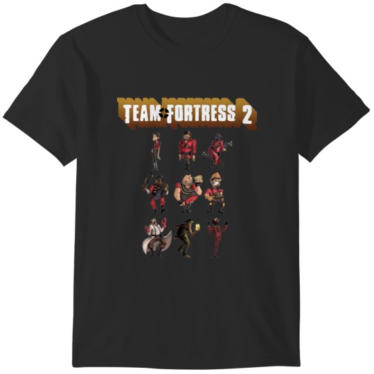 Discover Team Fortress 2 - All Characters  Classes with TF2 Logo T-Shirts