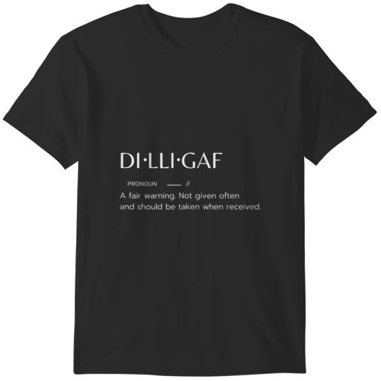 Discover dilligaf biker attitude sarcastic don't bother me warning T-Shirts