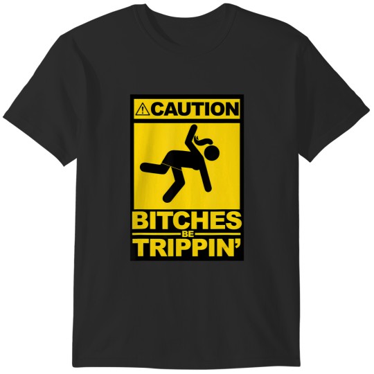 Discover caution es be trippin T-Shirts