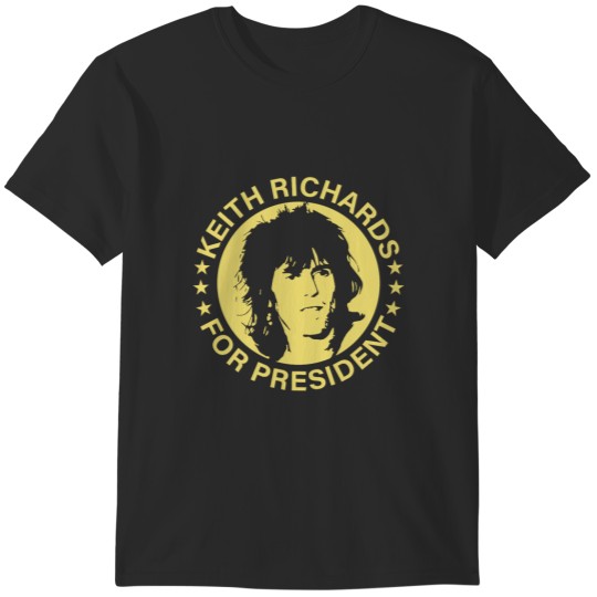 Discover Keith Richards  For President Star Yellow Fan Music Classic T-Shirts