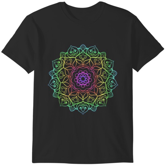 Discover Multicolor Intricate Mandala Design T-Shirts