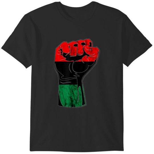 Discover Pan African UNIA Flag Handfist Black History Jun T-Shirts