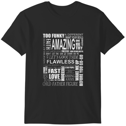 Discover GEORGE MICHAEL LYRICS SONGS T-Shirts