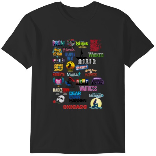 Discover Musical Theater Sticker Shirt Inspired By Broadway Shows funny T-Shirts