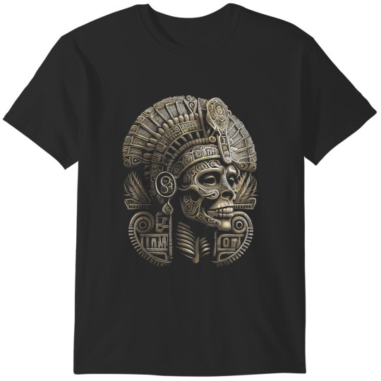 Discover Mexican Mictlantecuhtli Aztec God Of Death Skull T-Shirts