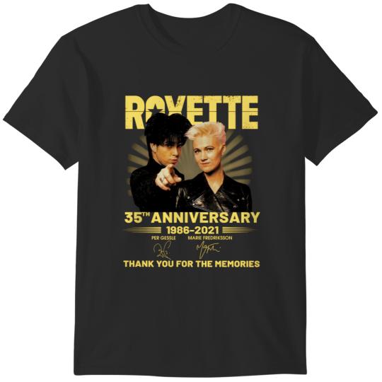 Discover Roxette 35. Jahrestag 1986-2021 T-Shirts
