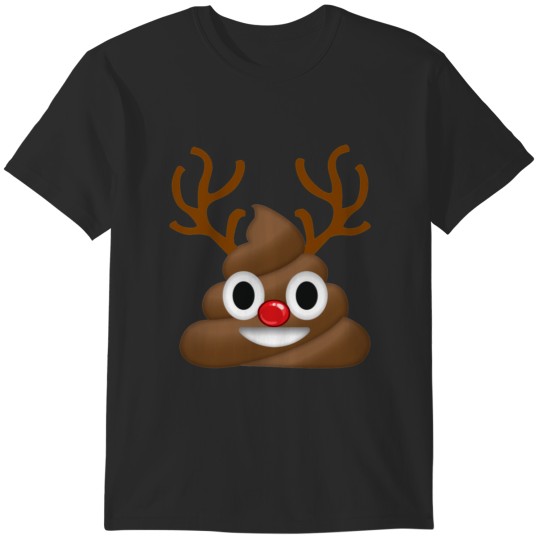 Discover PoopEmoji Funny Christmas Reindeer T-Shirts