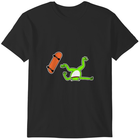 Discover Frog skateboarding fail T-Shirts