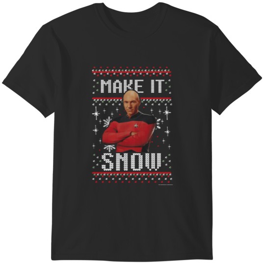 Discover Next Picard Make It Snow Ugly Sweater Christmas Birthday T-Shirts