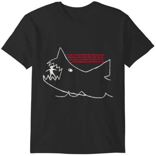 Discover Jaws - Quints chalk drawing T-Shirts