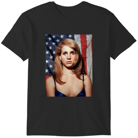 Discover Lana Del Ray Flag of USA T-Shirts