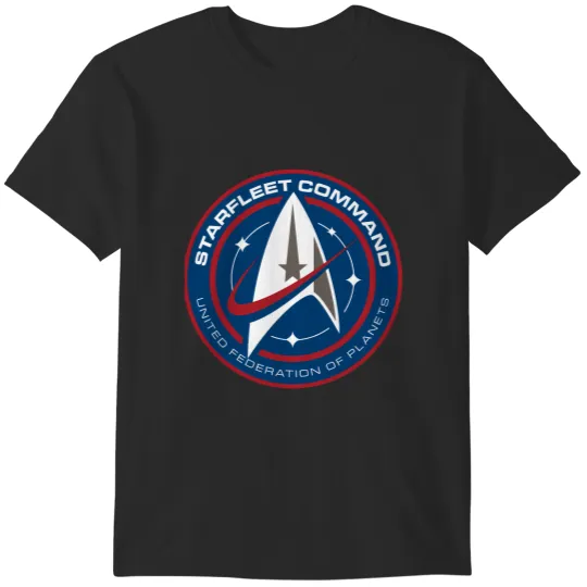 Discover Discovery Starfleet Command Red And Blue Badge Birthday T-Shirts