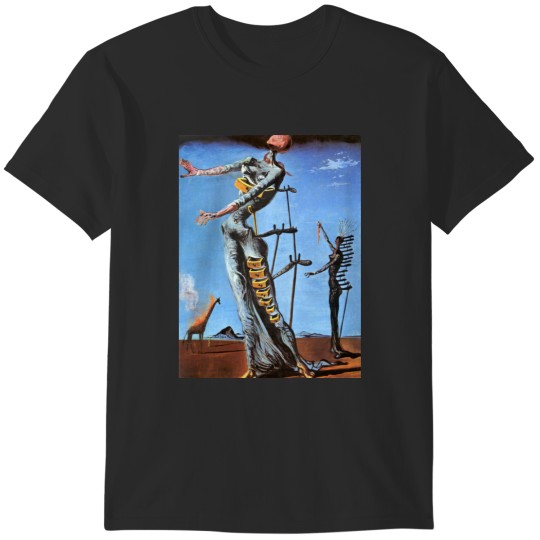 Discover Salvador Dali The Burning Giraffe Art Print Surrealism Graphic Poster Surreal Style Poster.png T-Shirts