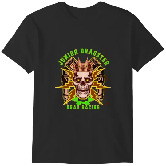 Discover Junior Dragster Racing Skull T-Shirt