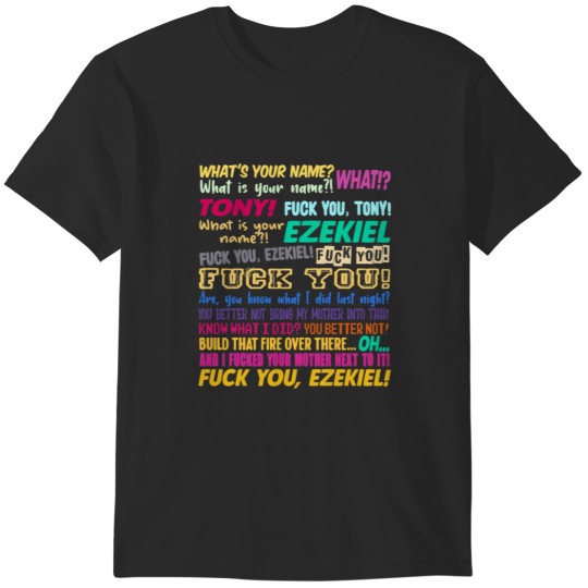 Discover Hey Whats Your Name Tony And Ezekiel Funny Meme T-Shirts