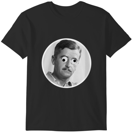 Discover Googly Eyed William Faulkner Sticker T-Shirts
