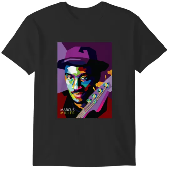Discover Marcus Miller in WPAP Pop Art Illustration T-Shirts