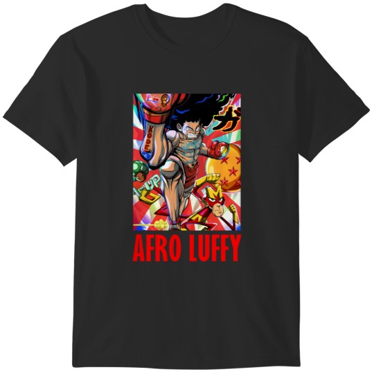 Discover Afro Luffy x Friends T-Shirts