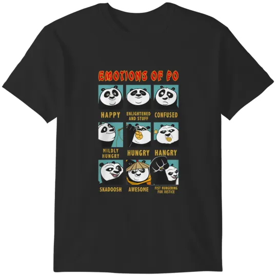 Discover kung fu panda emotions of po portrait grid T-Shirts
