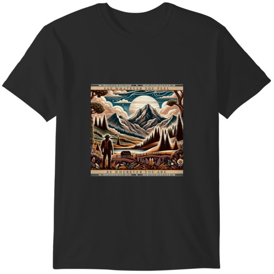 Discover Farmer in Mountain Range, Say Whatever You Feel Active T-Shirts