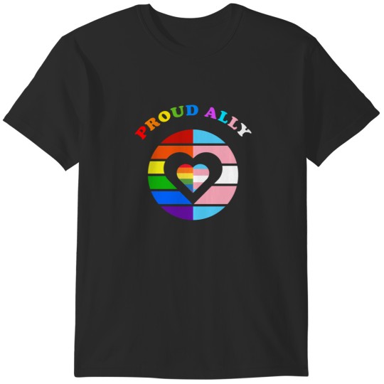 Discover Proud Ally Trans Rights Transgender Pride Flag Sticker.png T-Shirts