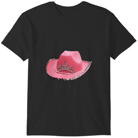 Discover Pink Rhinestone Cowboy Hat Sticker T-Shirts