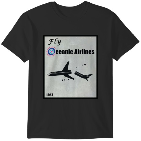 Discover Fly Oceanic Airlines Print T-Shirts