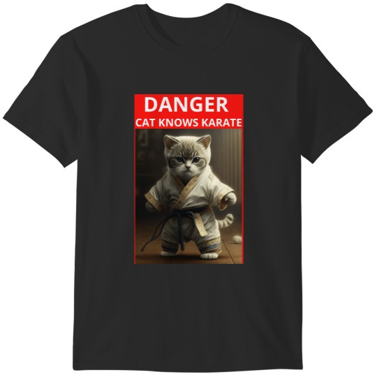 Discover DANGER CAT KNOWS KARATE T-Shirts