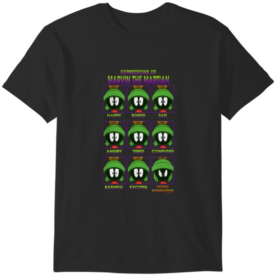 Discover expressions of marvin the martian poster T-Shirts