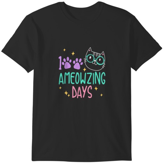Discover 100 Amazing Days Cat Kitten Paws 100th Day Of Sc T-Shirts