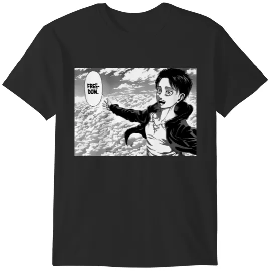 Discover Eren Jaeger freedom panel T-Shirts
