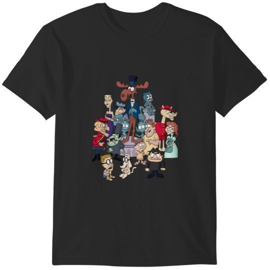 Discover Tributes to Jay Ward Cartoons Rocky, Bullwinkle, and Friends  (2) T-Shirts