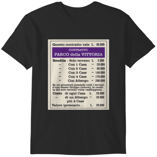 Discover Monopoly - Parco della Vittoria Boardwalk T-Shirts