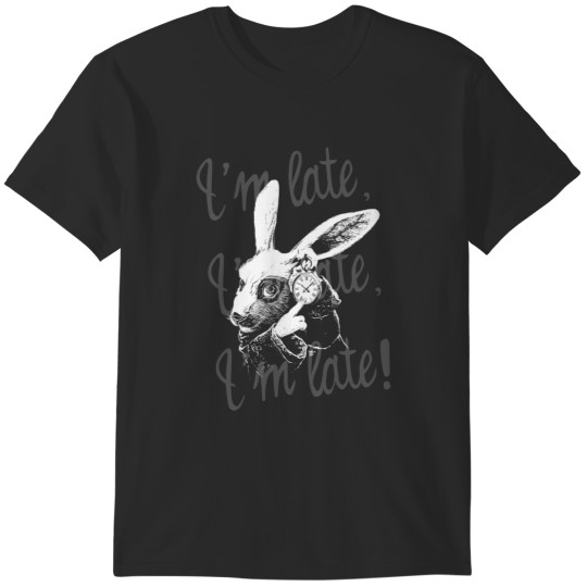 Discover White Rabbit 'I’m Late!' Classic T-Shirt - Fun Gift for Alice in Wonderland Fans