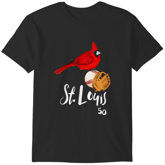 Discover saint louis red cardinal t number 50 baseball art T-Shirts