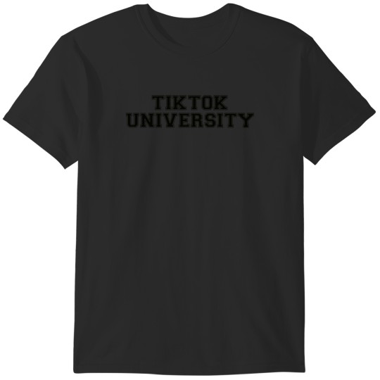 Discover TikTok University Black Logo Active T-Shirts