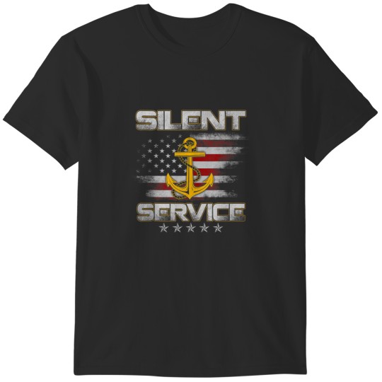 Discover US Submarine Veteran Silent Service Submariner American Flag T-Shirts